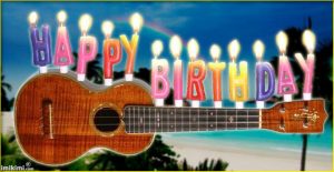 Guitar with Birthday Candles